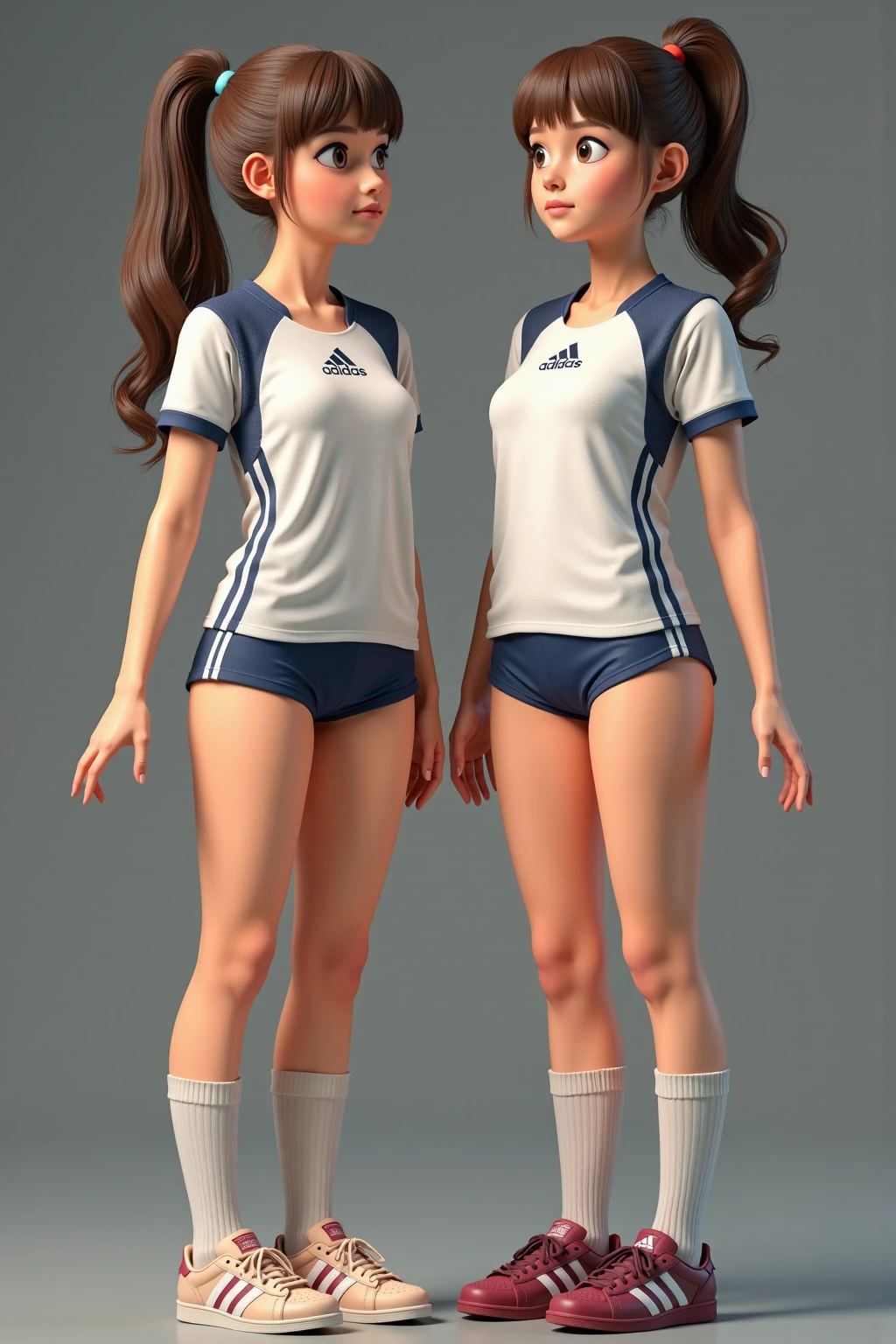 ((masterpiece)),(((Highest quality))),((Reference Sheet, Character Design, front, Rear view, Side view, Mr.々Hairstyle, Facial Expressions)), 14-year-old girl, Cute type, (Very slim:1.4), (Very small ass:1.4), Realistic buttocks, Medium Milk, Short Bob,Sidewave,Thin thighs, Long legs, ((Soccer uniforms, Soccer Shoes)), ((Browsing Caution:1.0))