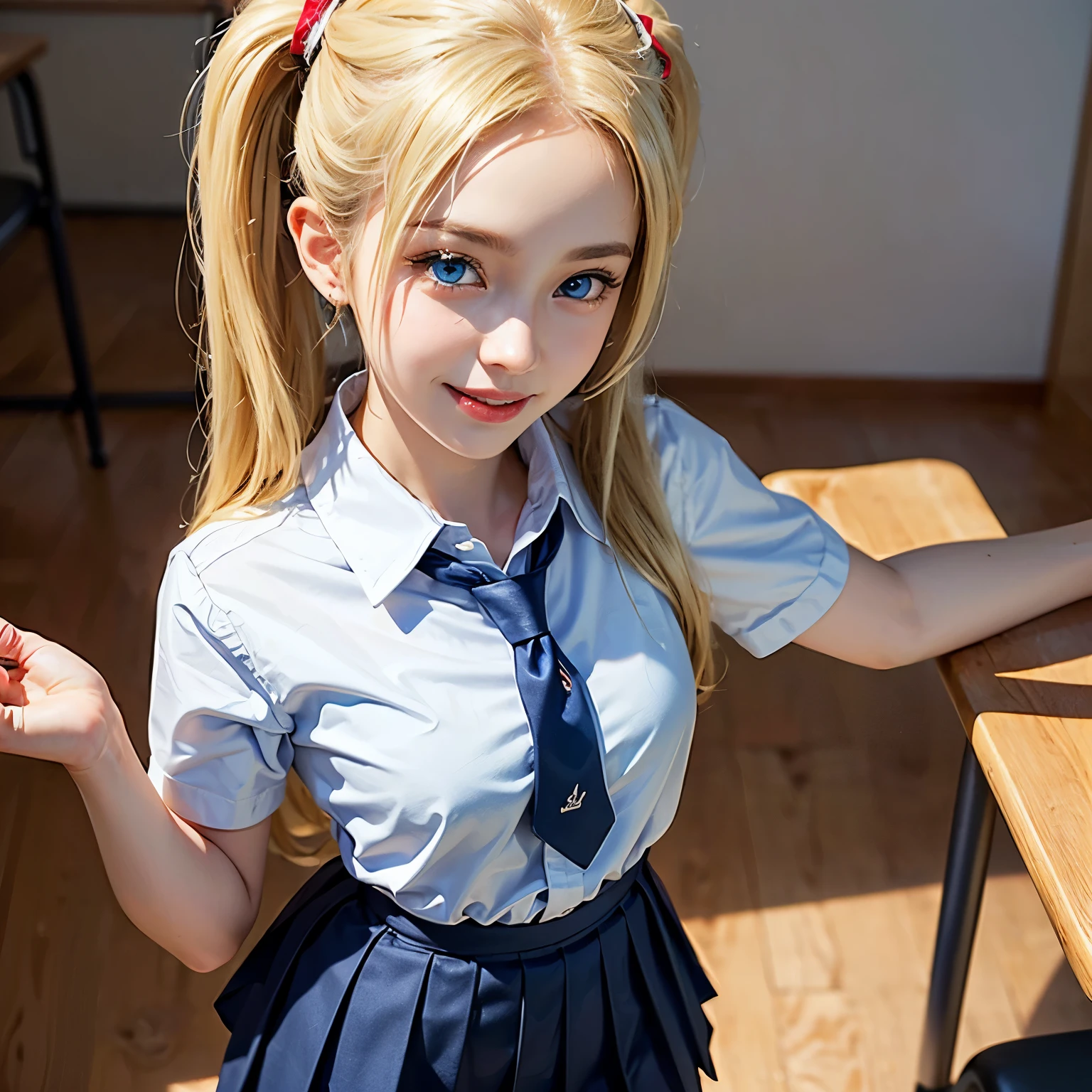 a close up of a person in a uniform holding a teddy bear, anime girl in real life, a hyperrealistic schoolgirl, cute , hyperrealistic , belle delphine, anime girl cosplay, realistic , wearing headmistress uniform, girl wearing uniform, dressed as , with long blond hair, , japanese