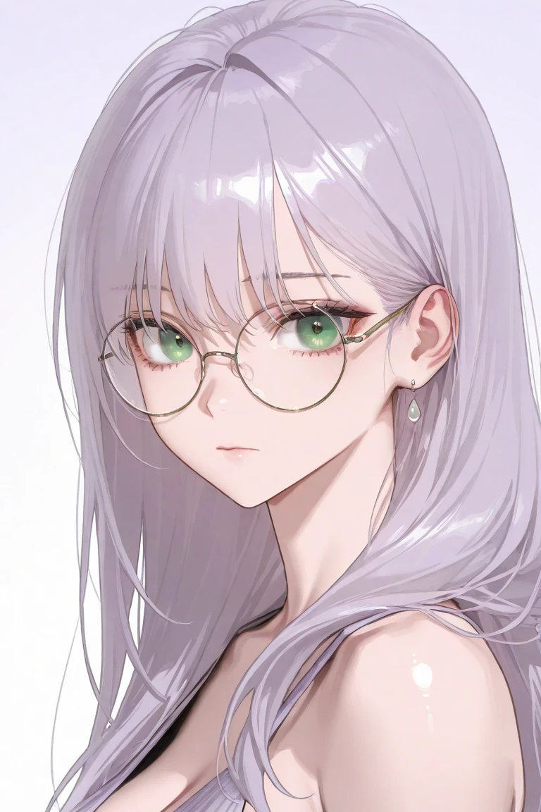 (Browsing Caution:1.2), (8k, RAW Photos, Best image quality, masterpiece: 1.4), (非常に精細なCG Unity 8k壁紙, Highest quality, High resolution: 1.2), (Ultra_Familiar, 超High resolution: 1.2), super highly Familiar, (Realistic, Realistic: 1.48), 1 girl, Focus Only, Silver Hair, Long Hair, Side Lock, bangs, ((Deep purple eyes:1.4, Round eyes, Beautiful eyelashes)), Clear Eyes, Glasses, Big Breasts, Very large breasts, Shiny Hair,  beautiful Familiar cold face, Captivating smile, Beautiful and delicate eyes with exquisite detail, Extremely accurate details,  Skin dents, Outdoor, grassland, Perfect Face, Familiar顔, Perfect body, Beautiful Eyes, Beautiful Face,(Face Focus),(Portraiture:1.5),Beautiful clavicle,naked,Upper Body:1.5,whole body