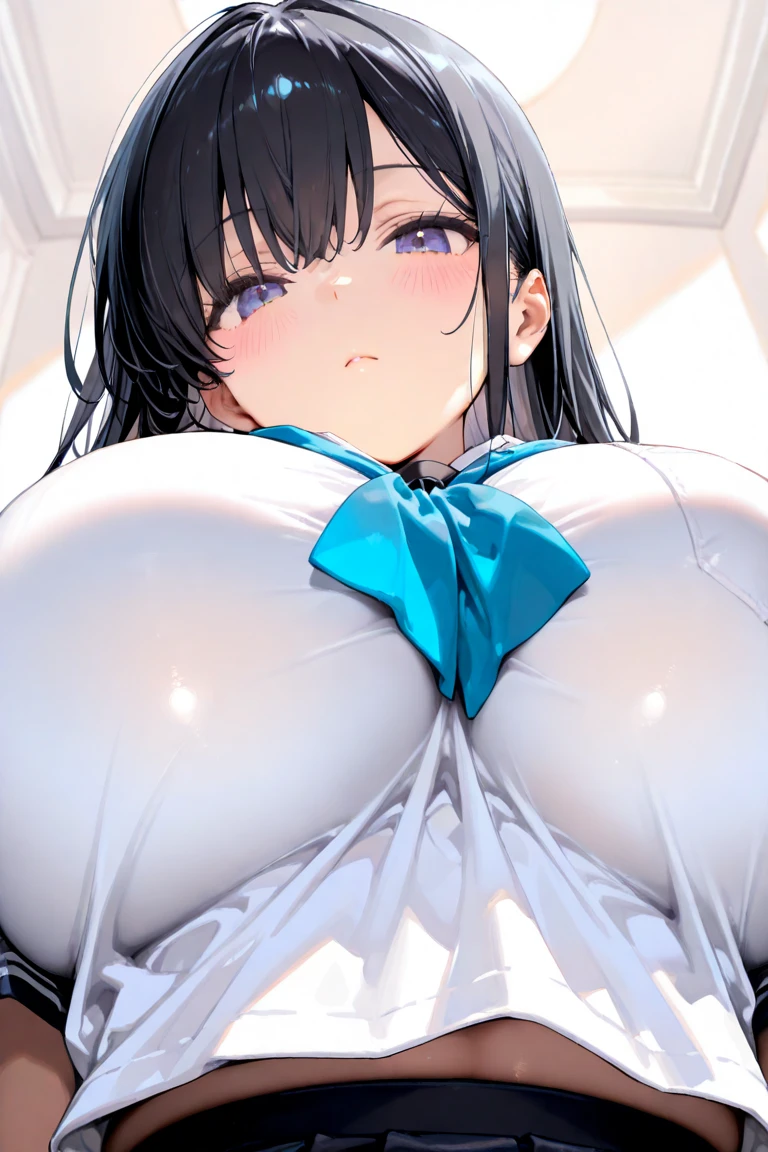 score_9, score_8_up, score_7_up, score_6_up, score_5_up, score_4_up, BREAK source_anime,((gigantic breast,nipple)),((enamel bodysuit)),
1girl, solo, long hair, black hair, hair ornament, green eyes, hair between eyes, bangs, hair ribbon, white gloves, detached sleeves, bare shoulders,white thighhighs,magical girl,(Heavy breathing,saliva,blush, sweat, Sweaty and wet all over,)half open eyes,glaring shyly,(nsfw,),((solo girl)),((Perfect body,))((Super beautiful,))((High quality,))((Heavy breathing,sweat, Sweaty and wet all over,))(Hotel room,)blush,backlit,shiny glossy,((gigantic breast,)),cowboy shot,nipple,lovejuice dropping crotch,((missionary style,missionary style sex )),(cum dropping pussy,)((pov, Looking at Viewer,)),((folded spread pussy,spread pussy, legs up, spread legs,spread pussy, pussy,Breast milk gushes out from the nipples,penis in pussy,pregnant)),glaring shyly,open mouth,tongue out,