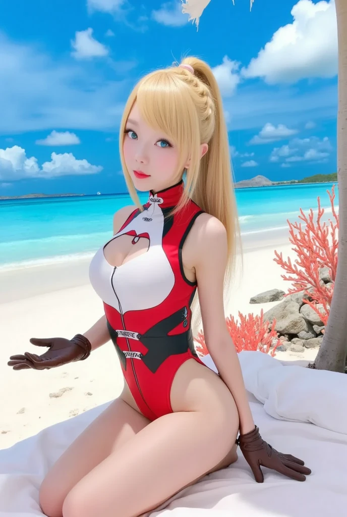 masterpiece, best quality, ultra high res, ultra-detailed, outside in a pool, sunset, beautiful city landscape, saki, slut, solo, (blonde hair, red eyes, twintails: 1.4), red lipstick, red eyeliner, (gigantic and giant clea4), hairy pubic hair, (erotic white mini slingshot swimsuit: 1.5), looking at the viewer, sexual alluring exon, moaning, pleasure face, horny, very erotic face, (saki is sng her legs wide open on the poolside and squirting love juice from her exposed pussy while looking at the viewer w very embarassed face and a very troubled open mouth: 1.6), (bottom close pussy photo: 1.5)