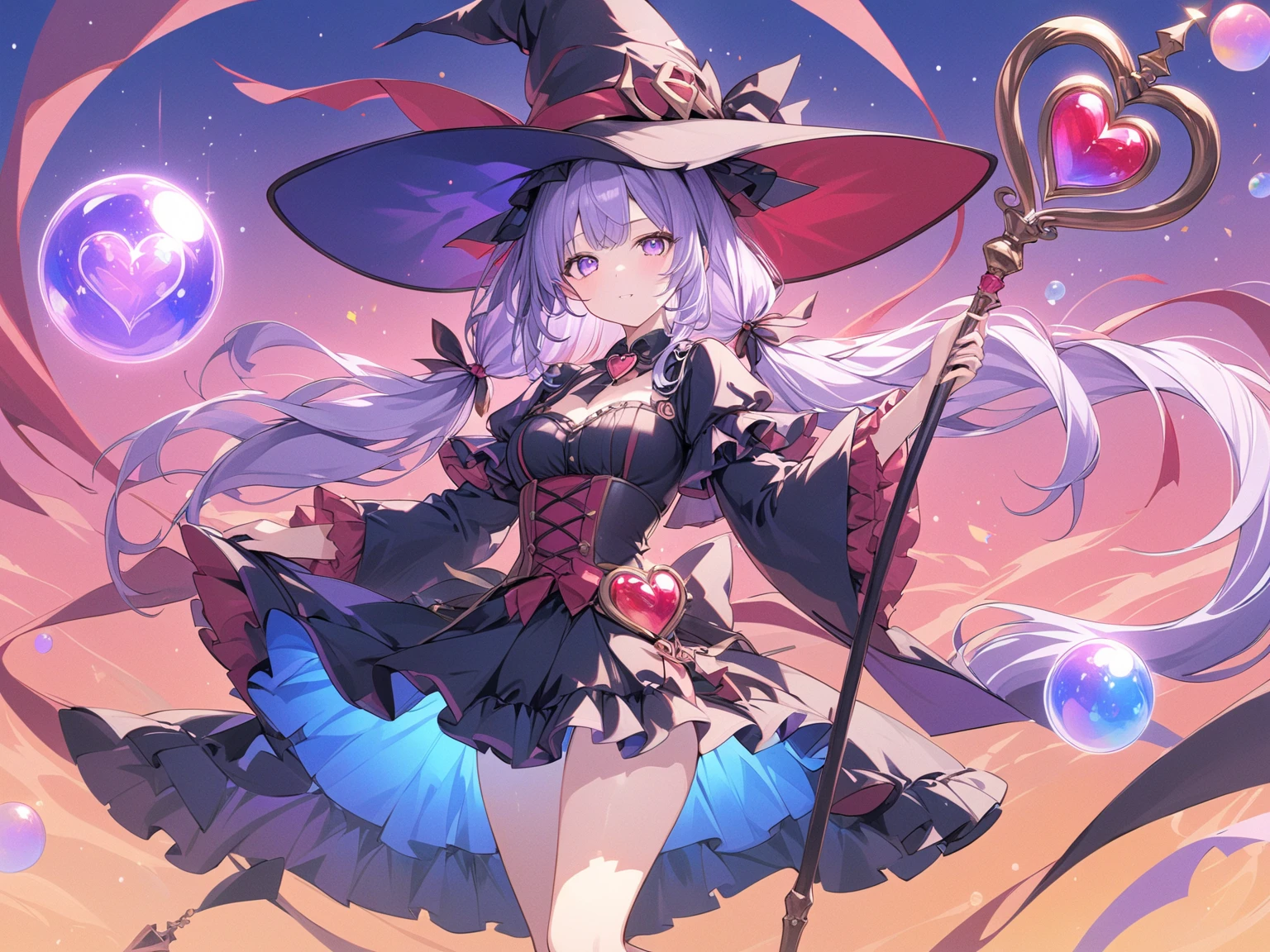 ((Best quality)), ((Masterpiece)), ((Ultra-detailed)), (illustration), (Detailed light), (An extremely delicate and beautiful), Dramatic perspective,A charming young girl,sorceress woman,(Lucifer switch),Cute face,(Sexy figure),Black magic robe,Big black witch hat