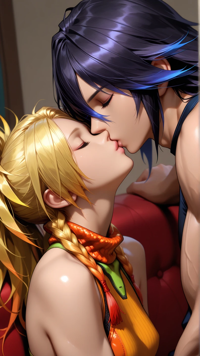 Tidus and yuna from ffx kissing