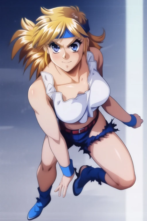 (cowboy shot), SFW, (masterpiece), (Best Quality: 1.0), (ultra high resolution: 1.0), detailed eyes, BREAK Supergirl, 1 girl, 25 years, long blonde hair, hair band, \(white\) crop top, Dolphin shorts, gloves, boots BREAK (clouds, city, Awesome view) sexy, Awesome, flying in the air, sexy, big , no panties, Without trousers, standing, showing the tail, wet vagina, very visible anus