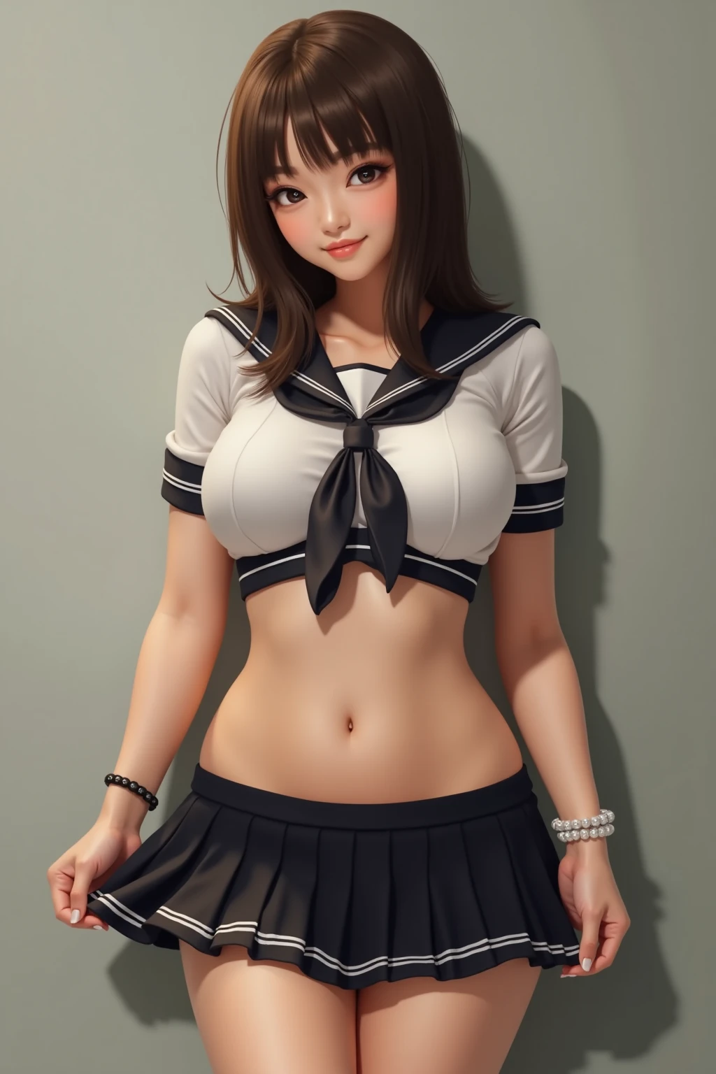 (best quality:1.2, realistic, ultra-detailed), young beautiful woman, lifting her skirt and revealing her underwear, wearing a mini skirt, wearing a short skirt, seductive portrait, open shirt showing her bra