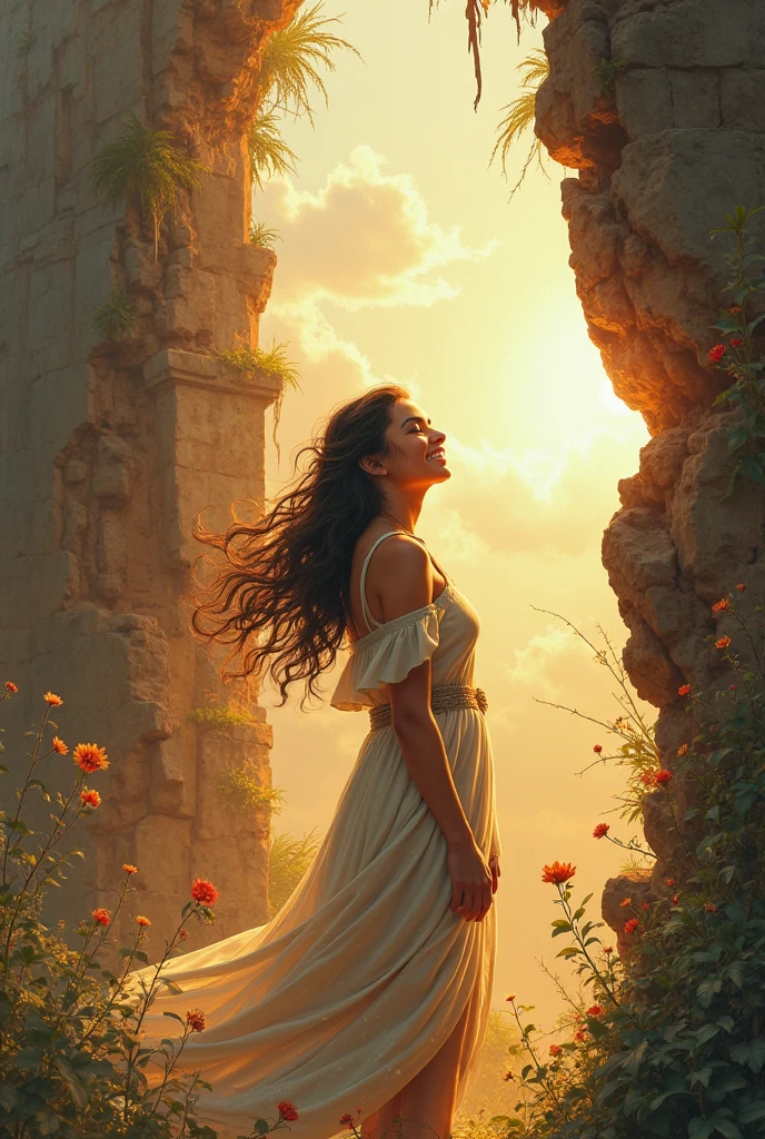 A solitary figure stands on the precipice of a cliff, captivated by the symphony of colors unfolding across the sky as the sun dips below the horizon. The warm hues of the sunset cast a golden glow on the individual, painting them in a surreal light.

As they stand there, lost in the beauty of the moment, a shimmering shadow begins to form behind them. Upon closer inspection, it reveals itself to be a luminescent entity, its form crafted from pure radiant energy. The entity moves towards them in a manner that seems almost graceful yet eerily inexorable, emanating an aura of ethereal grace. The individual feels an irres