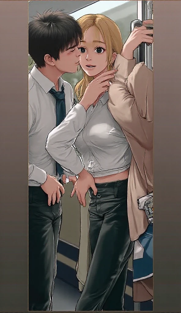 Nude 16 year old age cute malay woman with long hijab,wearing pantyhose,arousal expression,shy,grinning,office background,showing butt,hands on butt,exposed butthole,three man licking her anus standing from behind,bending over,analingus,view angle from side,filled with drip