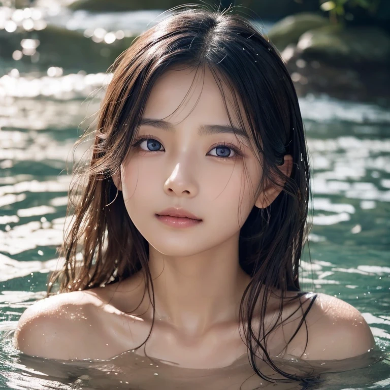 Beautiful woman、Skin as clear as the water、Long hair、Eyes are deep blue
