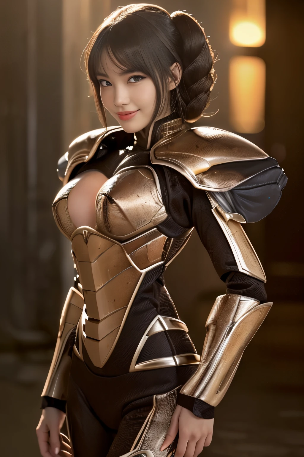 (High resolution,masterpiece,highest quality,Very detailed CG, anime, official art:1.4), realistic, photograph, amazing detail, everything is complicated, shiny and glossy,Amazing number of layers, 8K wallpaper, 3D, sketch, cute, figure,( alone:1.4), perfect female proportions,villain's daughter, (Fusion of dark brown cockroach and lady:1.4), (brown cockroach woman:1.2), (brown cockroach woman:1.2), (Fusion:1.2), (alone:1.4), (evil smile:1.2), muscular, abs, (Cockroach brown exoskeleton bio insect suit:1.4), (Cockroach brown exoskeleton bio insect armor:1.2), (brown transparent cockroach feathers:1.4), (Antennae of brown cockroaches:1.3),