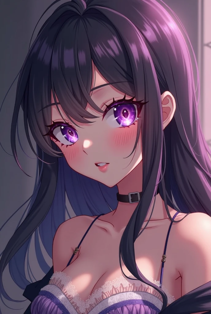 (8k, Ultra-high resolution, The best masterpiece, best quality:1.2), Very detailed, portrait, Half Body, side, focus on eyes, HD RAW photos, career arrest, High quality and beautiful, 超高清 8k 影像照片, confess, Professional photography, (actual, actual相片: 1.37), Very detailed的美麗女孩, Super delicate face shape, Contoured eyes, (Very detailed eyes), Delicate skin, (HD Skin:1.2), Neatly contoured fingers, (20:1.2), Twenty generations, cute girl, young beautiful mother, solo, Ai Hoshino, Hoshino Ai, (Wear comfortable loungewear), Vibrant look, (Layperson, Living room), Dynamic dark purple long hair, shiny purple eyes, (Star-shaped pupil:1.5), one hand raised, Sensual, warm, Exuding motherly love, perfect anatomy, Detailed background, HD Background, Volumetric lighting, actual, stunning details, 8k Ultra HD, high quality, CG unity, C4D Rendering, 3D Rendering, Octane Rendering,