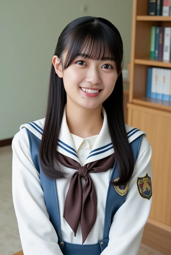 (17 years old女性、white skin、 smileのジャパンモデル、 cute idol sculpture、 young gravure idol、 若くてcute idol sculpture、 リアルにcute idol sculpture、 smileがcute idol sculpture、 sophisticated gravure idol、 Japanese high school uniform、japanese girlの制服)、(超highest quality、masterpiece、超High resolution、written boundary depth、(Photoreal:1.4)、(award winning photos、信じられないほどのmasterpiece:1.3) 、RAW photography、golden ratio、Highly detailed CG Unity 8k wallpaper、detailed and complex、original、High resolution、RAW photo、(perfect body shape、)、detailed and complex、Digital single-lens reflex camera、soft writing、(background person blur:1.1)、Sigma 85mmF/1.4、50mm Lenac lighting、nffsw、hyper real、color grade ,Rear view, couple focus , japanese girl , (smile:0.7), long sleeve, navy blue bloomers, high socks, ponytail, (high color saturation:1.0), (highly detailed skin), (highest quality:1.0), (超High resolution:1.0) ,(realistic:1.0), (Super detailed:1.0), (8k, RAW photo:1.1)、17 years old1.5)(highest details、最高masterpiece、4k)、(Super beautiful girl 1.5、small face、black hair、ponytail1.5、Glasses 1.3、)、school uniform1.5,sleeve,Long sleeve,Jacket1.5,Varsity ,High socks1.5,Loafers1.5,Panty shot1.5,Sitting with Knees Up on desk ,spread legs,crawling position on their hands and knees,(skirt lift:1.3),classroom、schoolyard、sit on the seat、squat on the floor、physical education sitting、(((1with people)))、(((from the front、from below、Directly against、looking at the camera)))、((Beautiful high school girl、17 years old))、(middle hair、straight hair、black hair、後ろponytail2)、(((Slightly spread legs 3、between legs、panties 3、genital)))