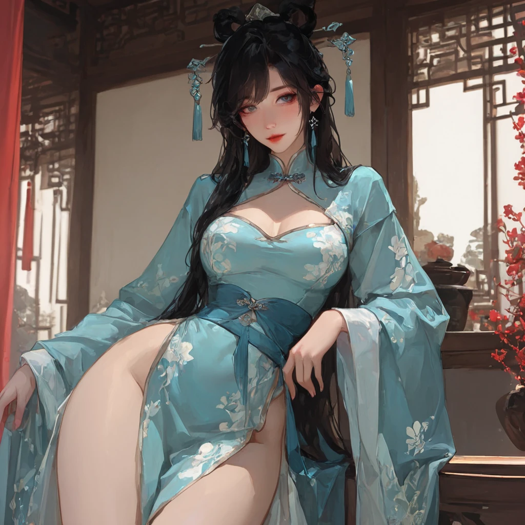 best quality, masterpiece, Ultra-high resolution, (Reality: 1.4), original photo, 1 Girl, Pink strapless, light,whole body, Big Breasts, Cleavage, background, Flowers, exposed, underwear, Vanishing hands, Exquisite facial features, streaked hair, long hair, wavy hair, rimless eyewear, longeyelashes, mole under eye, earrings, makeup, shy, parted lips, happy, 85mm, super detail, high quality, accurate, highres