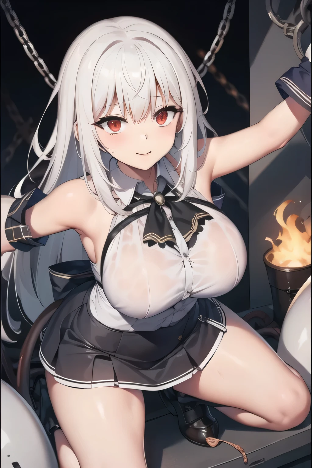 (masterpiece, Highest quality, Highest quality, Official Art, beautifully, 32K), {{A shape-shifting mimicry creature that kills cute girls, strips them of their clothes, preys on them, and then takes their place and wears the clothes they stripped off.}}, 18-year-old,Big Breasts, Having intense vaginal sex with a man, (((Girl having intense vaginal sex with man:1.5))), NSFW