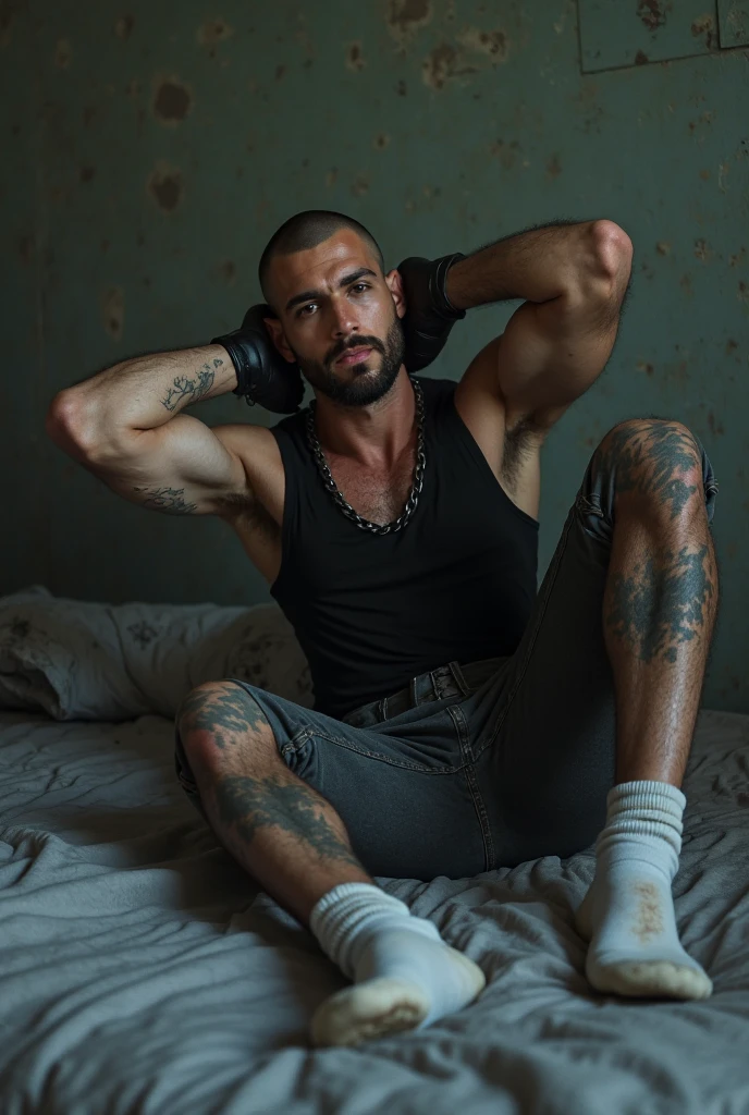 Model latino guys . Tatoo. Pants