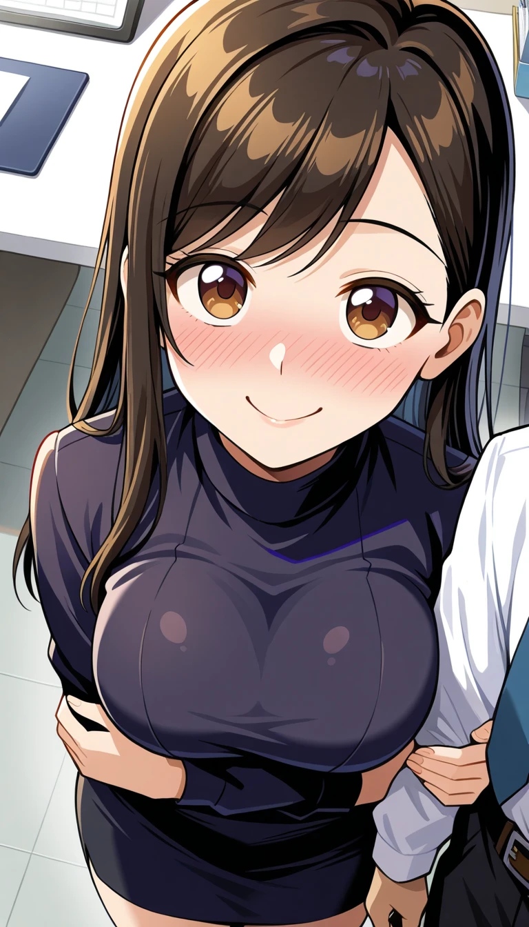 Highest quality,masterpiece,Nipples,Black Hair,class,Female teacher in her 40s,pubic hair,She gets naked and gives instructions to male students.,smile,calm,Health Room