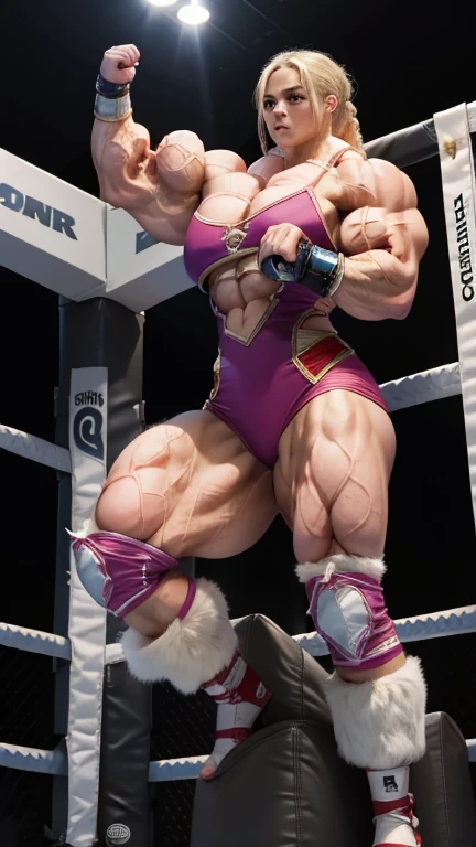 a very muscular female bodybuilder, extremely detailed, athletic body, red sports bra and panties, dynamic pose, artistic lighting, dramatic shadows, cinematic composition, photorealistic, high contrast, vivid colors, 8k, hyper detailed