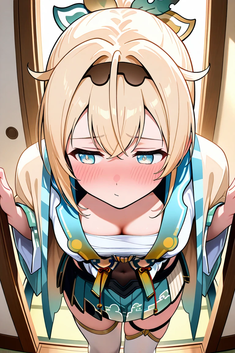 yangxiaolong, yang xiao long, long hair, blonde hair, (blue eyes:1.1), bangs, completely naked, (masterpiece:1.2), best quality, high resolution, (beautiful detailed eyes:1.6), extremely detailed face, perfect lighting, extremely detailed CG, (perfect hands, perfect anatomy), NSFW, Laying in bed, completely naked, touching her self, public hair, touching her genitals, urinating on bed, lots of urine, urine all over body, wet breasts, wet stomach, sweat dripping off body, completely wet, soaking wet, exposed breasts, large breasts, ,