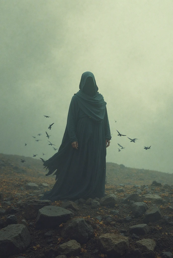 Giant girl,with hijab ,