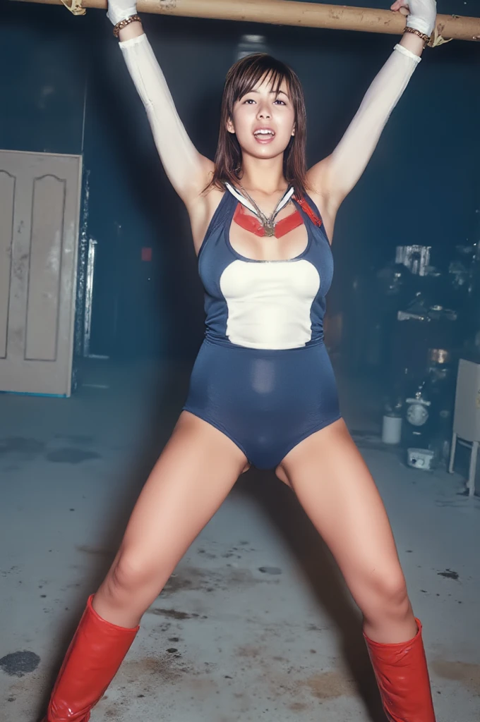 ((Best Quality)),nsfw,((photo realistic)),((absurdres,ultra highlres,highly detailed)),(professional lighting),8k,RAW,BREAK,1girl,(Japanese girl),(26yo),(open mouth:1.3),(cry),brown eyes,(beautiful detailed eyes),(bushy eyebrows),straight eyebrows,low eyebrows,(thick lips:1.3),(Glossy lips),(lipstick),blush,BREAK,(armpit hair:1.3),(bunny girl:1.3),(big bulge:1.2),(crotch bulge:1.3),medium body,(curvy hips),(muscular:1.2),Muscular arms,Muscular legs,(wide forehead),braid,Perfect Anatomy,BREAK,(small breasts:1.3),Black hair,long hair,Necklace,Accessories,(Highly detailed face),(park)
