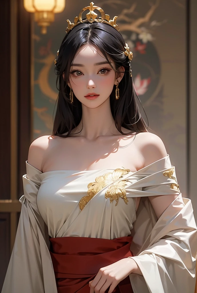 longeyelashes, light smile, fang, streaked hair, black hair, long hair, sad, Surrealism, drop shadow, anaglyph, stereogram, tachi-e, pov, atmospheric perspective, anime style, Classicism, 8k, super detail, ccurate, best quality, UHD, retina, masterpiece, anatomically correct, ccurate, textured skin, super detail, high details, high quality, award winning, best quality, highres