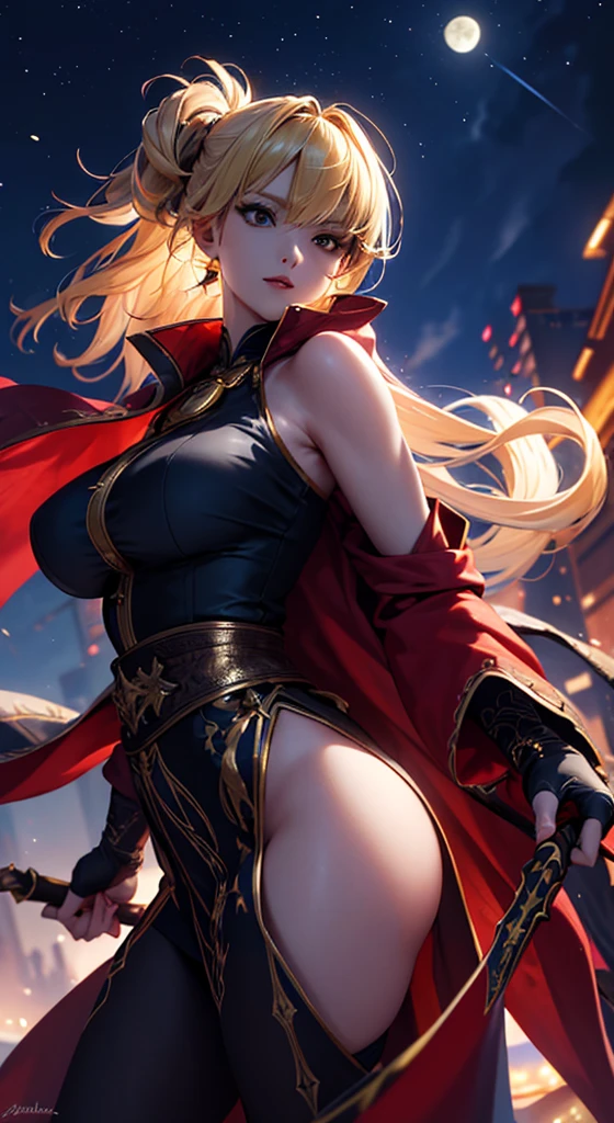 A girl is posing for a photo,pretty girl,Enchanting girl,Anime Girls,
(((One Girl,Baby Face,16 years old))),

(dknsoutfit:1.3、White Armor、Red decorated breastplate、Red decorated knee pads、Holding a big sword),
BREAK 

(Beautiful Hair,Shiny Hair),(Blonde、Hair blowing in the wind、Twin tails),
(Expression of fine eyes,Beautiful and delicate eyes,Sparkling eyes,Eye Reflexes),(black eye),
double eyelid,Long eyelashes,
(Beautiful Nose,Thin Nose),
(Glossy lips,Beautiful Lips,Thick lips),
(Symmetrical facial features,Perfect Face),(((Detailed skin,Oily skin,Textured skin,Beautiful Skin))),
break 

(smile),
(dark、(Fantasy World Ruins、rain)),((Dynamic Pose、front view、Cowboy Shot:1.4)),
break 

(((highest quality)),((masterpiece)),(Very detailed),(High resolution),(Beautiful sparkle),(High detail),(Anatomically correct)),((Realistic)),
(The best CG),Highly detailed art,CG illustration,(16k,1080p),((Line art)),
