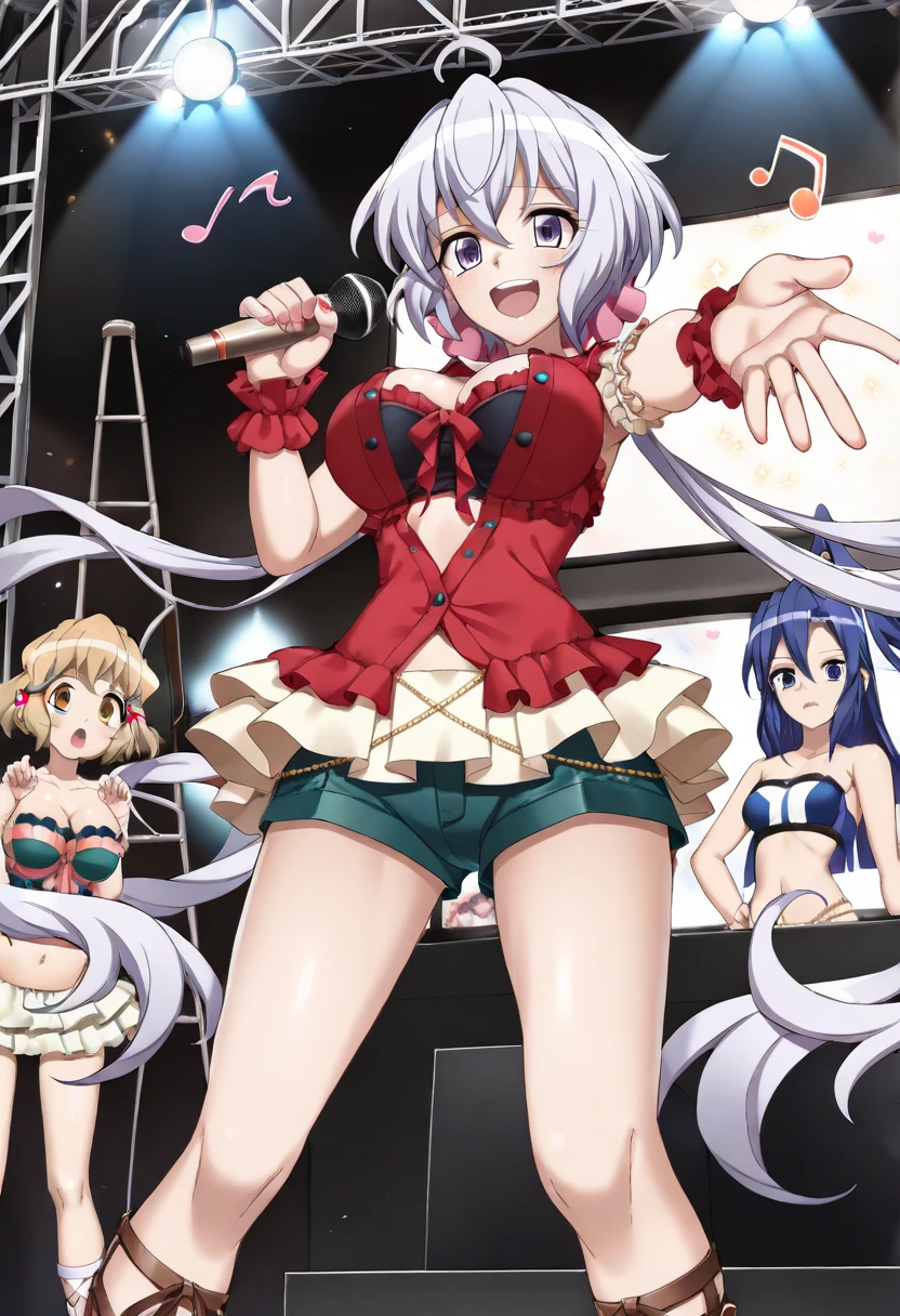 best quality, megami magazine, cowboy shot,
1girl, stripper, large breasts, pole dancing, stripper pole, holding pole, armpits, looking at viewer, underground, stage, sweat, seductive smile, blush, shiny skin, ultra detailed, gyaru,head tilt, fog, bouncing hair, leaning back,
cinematic lighting, <lora:LowRA:0.5>
<lora:flatBG:1> <lora:rgb_zurashi22222_8:-2> <lyco:envybetterhandsLocon_beta2:1.0>