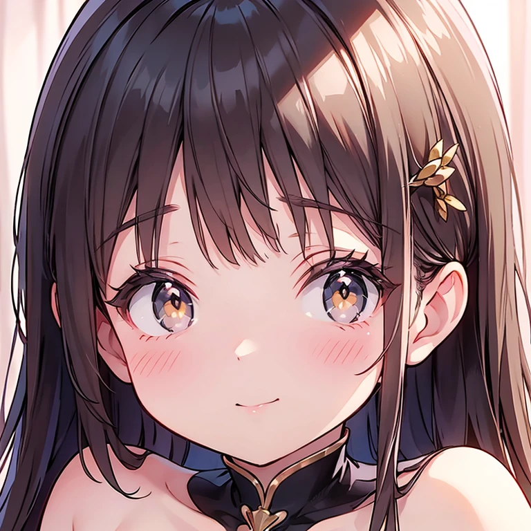 (2girls:1.3), (giantess:1.2), (height_difference:1.5), (size_difference:1.3), theme-castle, minigirl on a bed in front of the breasts of a giantess, a minigirl on a bed in front of the breasts of a giantess
a giantess, blunt bangs, brown_skinned, :3, angry, breasts, happy, naked, below view, from below, cleavage, laying down, sitting, back of head, backside, (blanket:1.2),
AND (minigirl:1.7) long hair, (rear_end closeup: 1.4), (A high resolution,ultra-delicate,best quality, masterpiece, Best quality at best), NFSW, absurderes, high resolution, ((best quality)), ((ultra-detailed)), beautiful face, (shiny_skin:1.2),