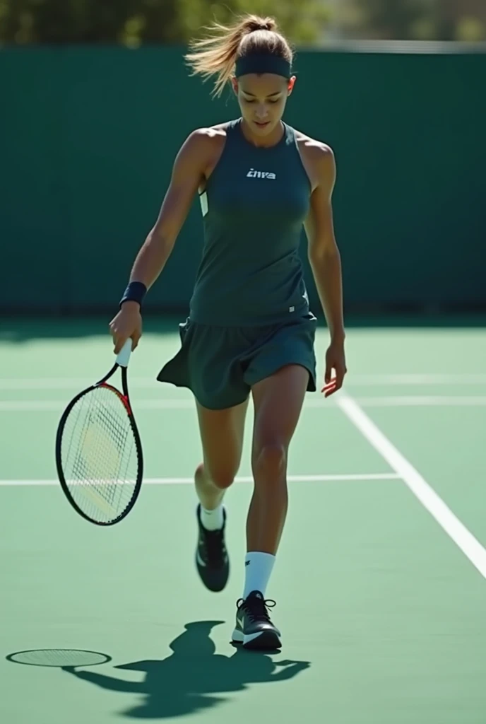 high quality,hd,16k,sharp line,1girl,female sport tennis athlete ,skirt lift up,cute face, large breasts, nice legs, sweat,in tennis venue,focus girl,detailed beautiful face,detailed clothes,beautiful eyes,pretty,dynamic angle