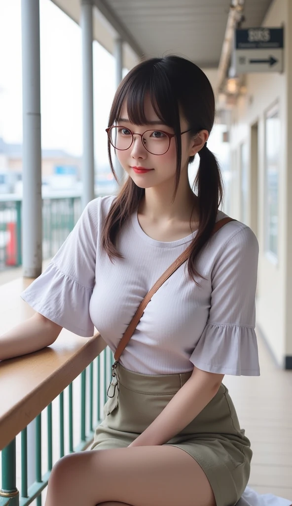 (8K, Raw photo:1.2), Detailed face and eyes,Best Quality, 超A high resolution, Highly detailed ,intricate detailes ,masutepiece ,Cute Girl , Soft cinematic light, Hyper-detailing,Sharp Focus, High quality, Blonde hair, bob cuts, tits out,zettai ryouiki, a miniskirt, panties on, eye glasses, NSFW