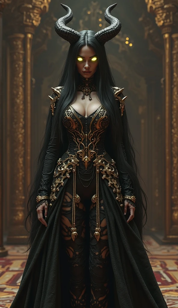 A mutant queen who has mind control powers, She looks majestic 