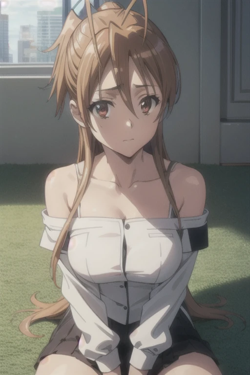 ((masterpiece,Highest quality,超High resolution,High resolution,8K,超High resolutionCG))Browsing Caution,Clear margins,Very beautiful woman in her 20s,Slim and beautiful body,Large Breasts,(1 person),(Picture from the waist up),Healthy Skin,Blue Hair,Thin eyebrows,She pinned her hair behind one ear.,Super Long Hair,Cute eyes,Glare,A slightly shy face,Sleeveless turtleneck,Playing with a lover,i love you,Browsing Caution , Squirting,Lying on the floor,Collar with chain,Iron shackles with chains,Both hands are handcuffed