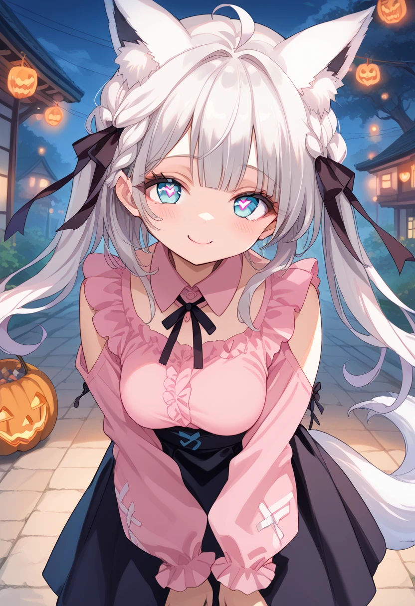 design a sexy and kawaii young witch, japanese anime style, with very little clothing, with white hair and red eyes