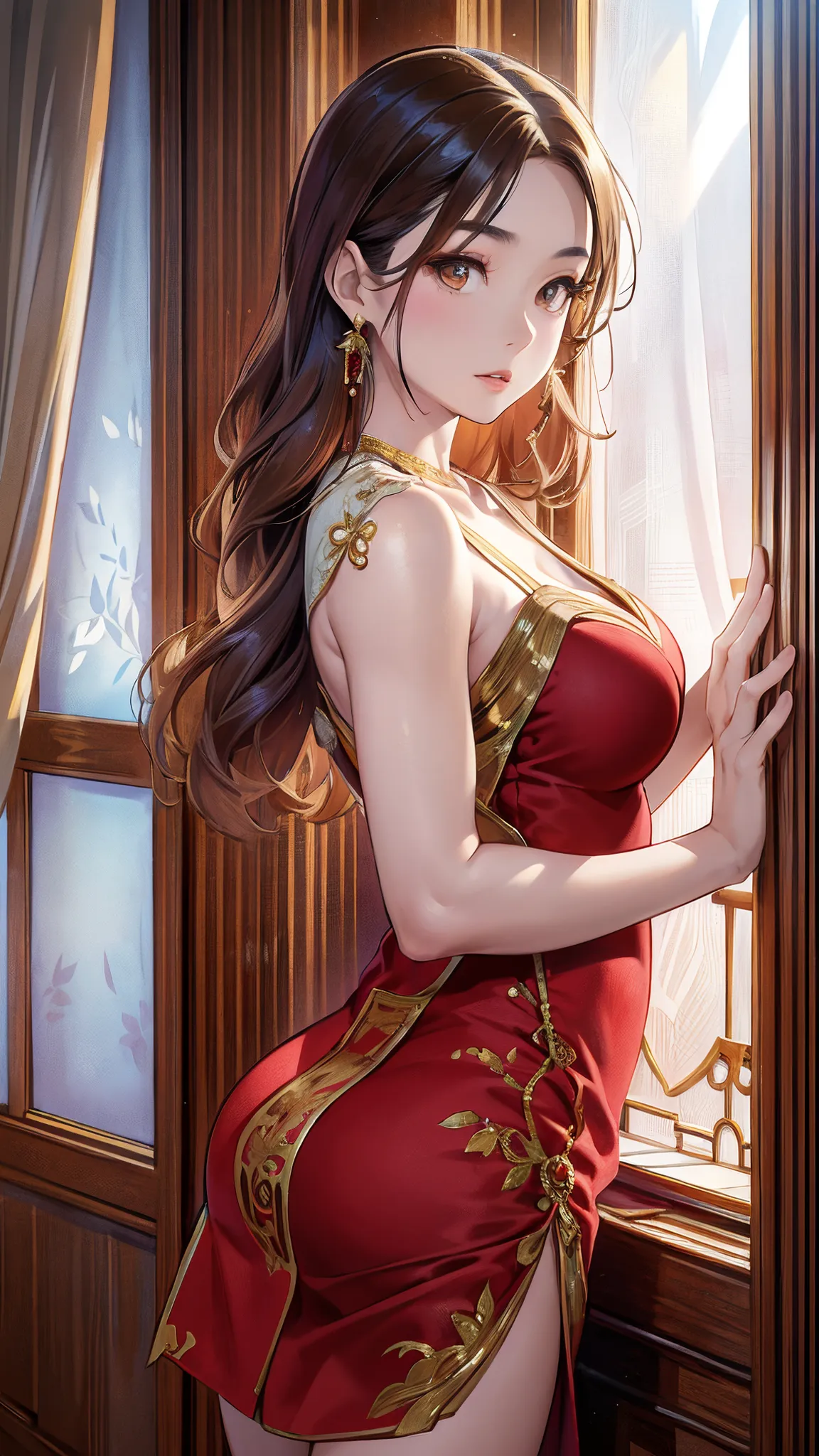 A daughter who likes a mother with huge breasts
