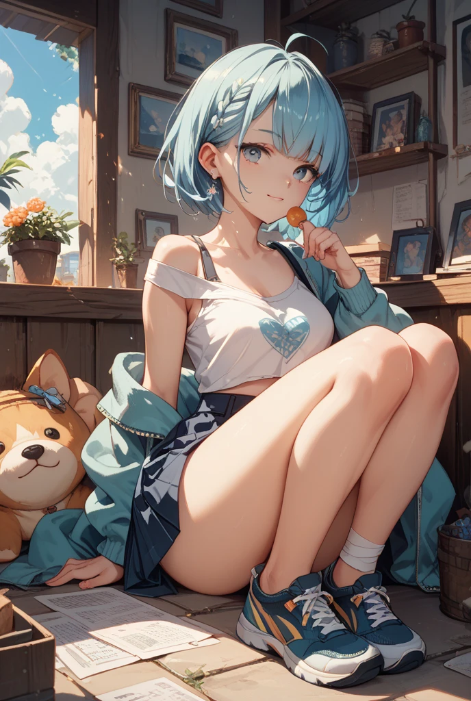 Masterpeace, BestQuality, 1 женщина, 28 лет, (floral panties), train, in a café, Books, cat,Ice cream, Bright colors, volume lighting, best shadows, Shallow Depth of Field, (Top quality, amazing details: 1,25), Brilliant Colorful Paintings, nature, fountain, fancy, magic, flicker, Glare, neon garland, 8k