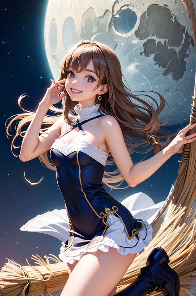 (masterpiece)、(highest quality)、 Super detailed、fine、Magical girl、beautiful girl、transformation heroine、beautiful、18-year-old、Estrus、D cup、well-shaped breasts、beautiful breasts、solo、full moon、slave collar、raise right leg high、ballet、shackles、fetters、Magical girl衣装、whole body、standing posture、white leotard skirt、thin leotard skirt、sheer leotard skirt、racy leotard skirt、high leg leotard skirt、See-through、nipple erection、Transparent nipples、silver hair、Platinum Hair、Ally of justice、Rin々Shii Pose、Right half exposed、ribbon on right nipple、Holy sword in right hand、Magical light on the left hand、dark night、shining tiara、smile、halo