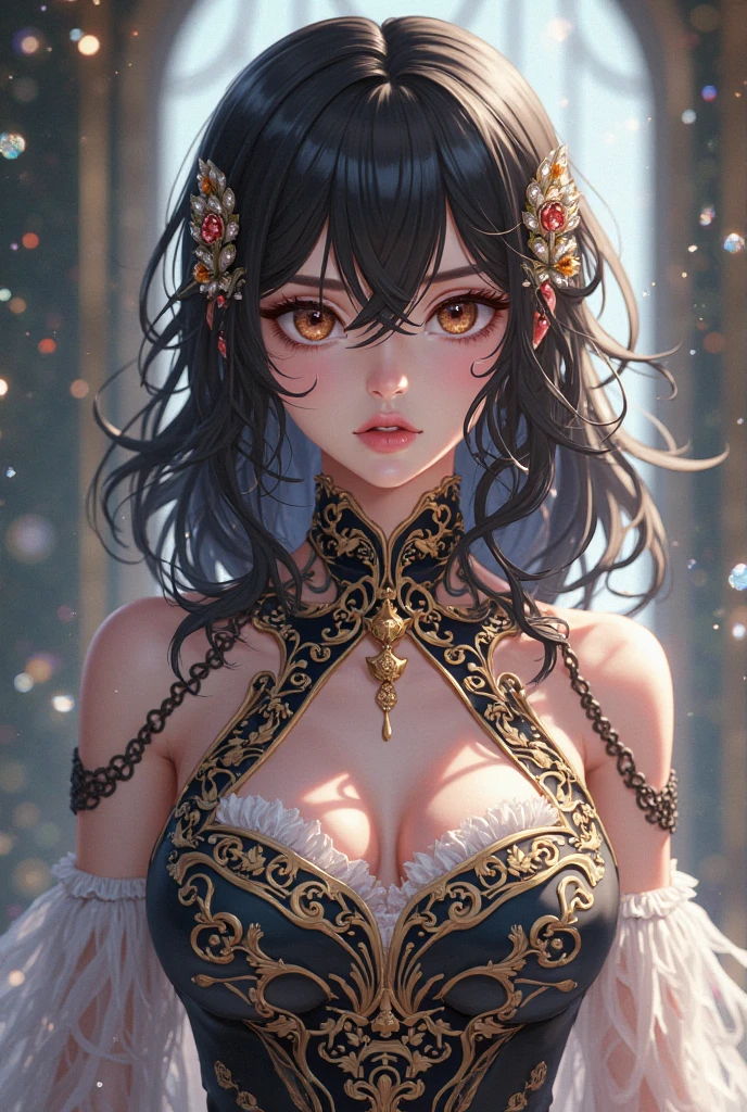 (masterpiece, Highest quality, Highest quality, Official Art, beautiful and aesthetic:1.2), (One girl), Very detailed,colorful,Most detailed, Official Art, unity 8k wallpaper, Super detailed, beautiful and aesthetic, beautiful, masterpiece, Highest quality, (zenTangle, Mandala, Tangle, enTangle) ,Holy Light,Gold foil,Gold leaf art,Sparkly Painting, Perfect NwsjMajic Information