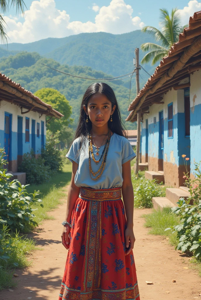 child girl, In the middle of the Amazon rainforest, Standing, Corpo Perfeito, cara bonita, sol no final da tarde, floresta densa, Ultra alta qualidade, magica, Misterioso, Realistic photo, Ultra HD |