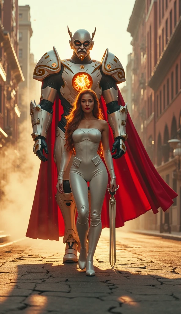 (1GIRL), Aishwarya Rai, (smile, red_libs, dark_hair, super detailed face), (GOLD PHOENIX MECHA HELMET:1.2), (BIG BUTTOCKS, HUGE :1.4), (PHOENIX MECHA GUARD ARM, GLOVES:1.3), (RED MECHA CYBER SHINY ARMORED SUIT, ROYAL CAPE, CLEAVAGE, GUARD ARMOR LEGS, HIGH HEELS:1.4), (SLENDER BODY, SEXY LONG LEGS, FULL BODY:1.5), (MUSCLE ABS:1.2), (LOOKING AT VIEWER:1.2), (WALKING DOWN HALLWAY OF FUTURISTIC SPACE STATION, BRIGHT LIGHTING:1), PHYSICALLY-BASED RENDERING, ULTRA HIGHT DEFINITION, 16K, 1080P.