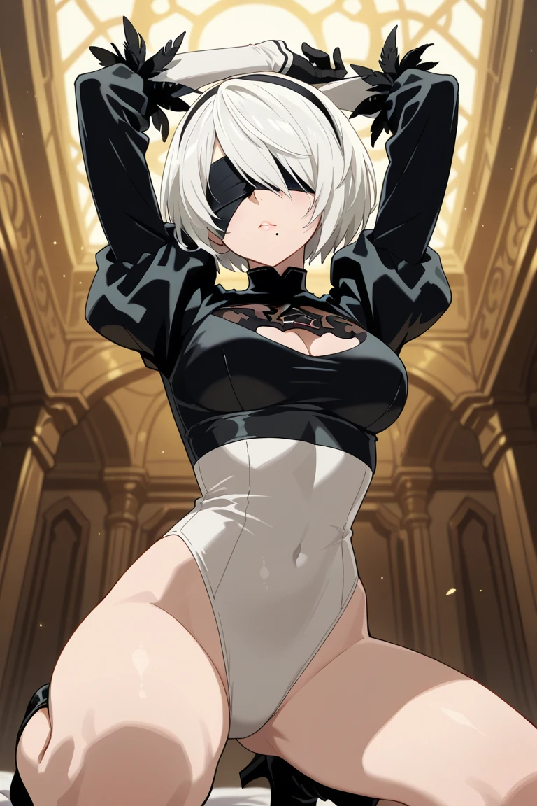 1girl, short white hair, bob cut, blue eyes, serious face, black armor suit, medium breasts, night city bg,