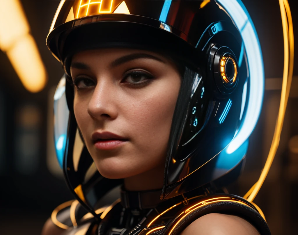up close photo of tsw in cyber neon lighting, futurism, intricate futuristic jewelry accessories, cyberpunk robot dress, hyper photorealistic, crispy quality, digital photography, trending in artstation, trending in pinterest, cinematic, 4 k ultra hd, art by pascal blanche, art by greg rutkowski,<lyco:TaylorSwift-RealVision-V1.0:1.0>,