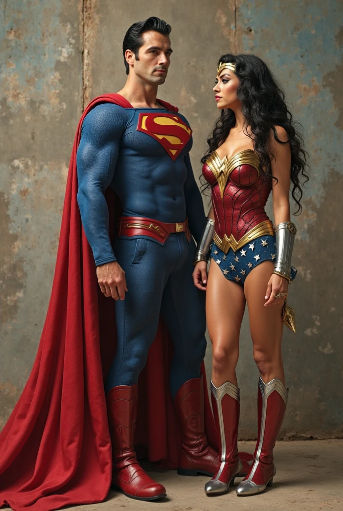 2 person, realistic pores, hyper realistic skin, detailed skin, hyper realistic face, perfect face, realistic eyes, eye reflection, perfect lips, A man/superman and wonderwoman, Man body setting，Superman lace costume tights , (bare thighs ) , eroticism, standing , big thighs , fat hips, a man/superhuman flying in the air hugging/embracing a civilian girl, flying hovering over the city, in the night sky........ and a Girls/wonderwoman body setting, japanese girls, jav idols girls, perfect face, japanese face, perfect skin,hyper realistic skin, detailed skin, perfect eye, eye reflection, sexy clothes, big breast cleavage, big breast covered, heavy big breast, heavy huge breasts, nipple not exposed, eroticism, (intricate), perfect anatomy, correct anatomy, UHD, 16K, (realistic photo:1.5), (extremely realistic photo),