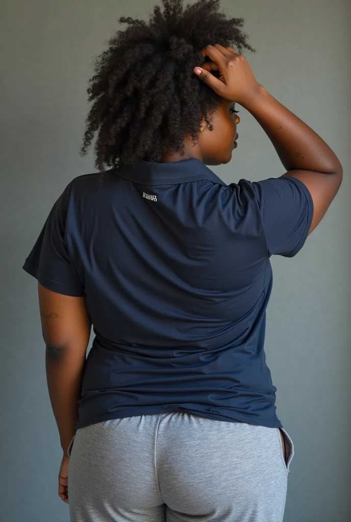 ((masterpiece)), ((best quality)), ((highres)), ((detailed background)), ((extremely detailed CG unity 8k wallpaper)), 1 girl standing straight, big butt, Create a 4K realistic image of a 17 year old black nerd woman, big butt, overweight, big butt

She has short black curly hair, shes a  nerdy black teen , very curvy


Shes a black nerdy teen girl wearing glasses, jeans, sweater, and vest

Dork, pocket protector, taped glasses, suspendors, jeans, sweater, vest, pocket protector 

Poindexter, geek, nerd, fat, dork, dweeb, loser 

Massive butt

Facing camera,


Older, milf, nerd, dork, glasses

Black  skin, teen, , young