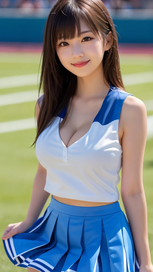 ((Idol Costume:1.5)), ,The cutest gravure idol pose in the world、perfect proportions、big breasts, valley, cute、((18 year old female:1.2))、young adorable japanese face,first pitch ceremony, official art,Highly detailed CG Unity 8K wallpaper,(masterpiece:1.0),(highest quality:1.0), 超A high resolution,4k,Super detailed, photo shoot, 8K, nffsw, High resolution, kodak portrait 400, film grain, lens flare glow,高いest quality,8K,nffsw:1.2),portrait shot,8K、View viewer、view from the side