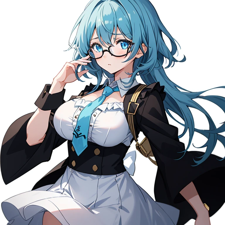 masterpiece, detailed, high quality, absurdres, yuko, 1girl, solo, low twintails, absurdly long hair, small breasts, curvy, dark salmon tunic, earrings, bobby socks, looking at viewer, cowboy shot,