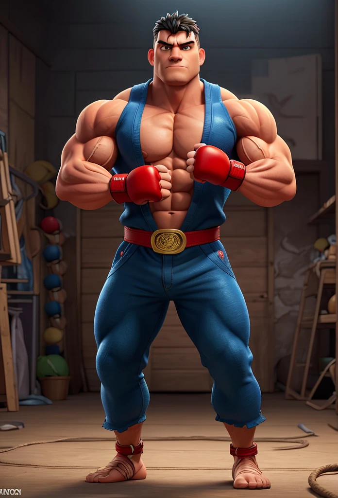 father、Muscular、Man 、Japan cartoon style