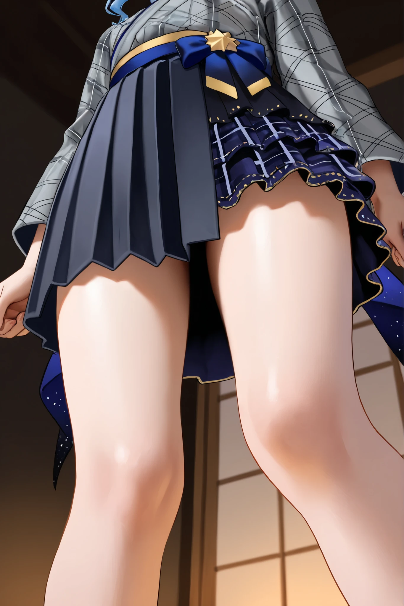 rezeroemilia, emilia, Braiding, crown Braiding, flower, hair flower, hair ornaments, hair ribbon, Long Hair, Pointed Ears, (Purple eyes:1.2), Gray Hair, x hair ornaments,
BREAK detached collar, Removable sleeves, frills sleeves, Frills, Long sleeve, miniskirt, pleated skirt, ribbon, skirt, Knee socks, white skirt, White sleeves, white Knee socks, Wide sleeves, zettai ryouiki,((Short jacket))、(White string panty shot)
BREAK outdoors, city,
BREAK looking at viewer, BREAK (masterpiece:1.2), Highest quality, High resolution, unity 8k wallpaper, (figure:0.8), (Beautiful attention to detail:1.6), Highly detailed face, Perfect lighting,, (Perfect hands, Perfect Anatomy),((へそ出し))、(パンチラ)