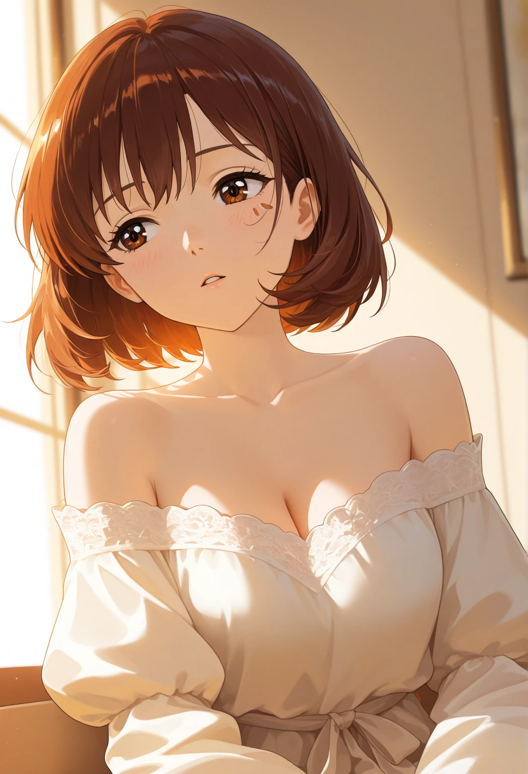 Official art using high quality hand-drawn watercolor sketch techniques. (Highest quality,4K,8k,High resolution,masterpiece:1.2),Very detailed,Beautiful attention to detail,girl with beautiful eyes, everyone, Beautiful Anime Girls, Cute Anime Girl, Smooth anime art, Anime Style, Elegant colors, Soft lighting, Delicate and beautiful eyes, Very coquettish, (Beautiful big breasts:1.2), (The right move:1.2),