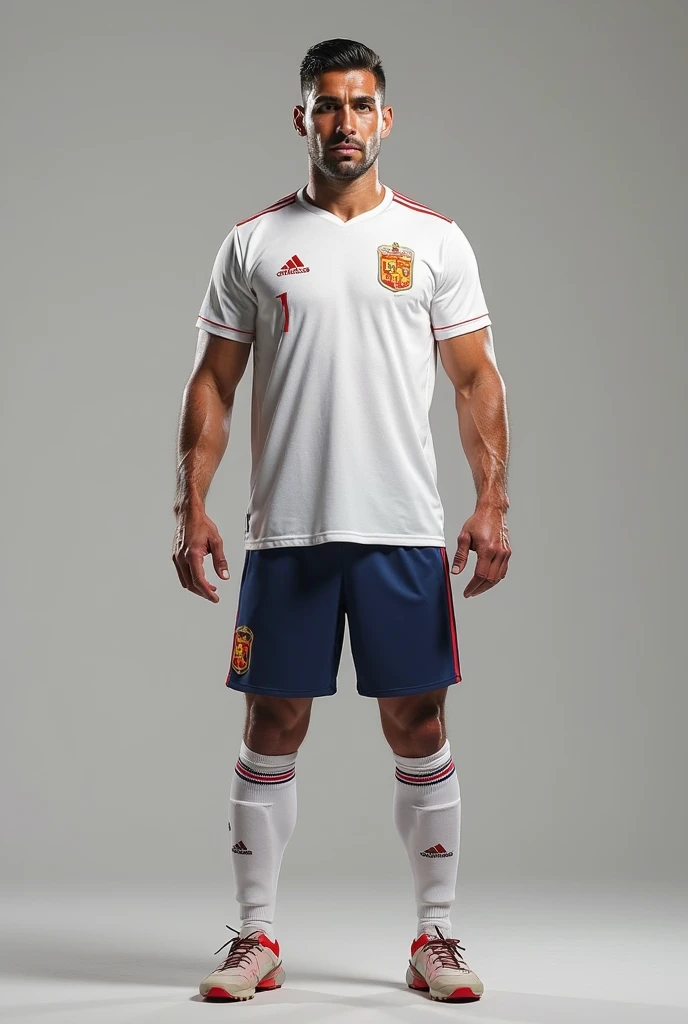 Cristiano Ronaldo's face image 4d photography of the full body image of a realistic cute little chibi boy, wearing a Portugal 2024 jersey Number 7 bright octane color trending on art stations, artistic photography, photorealistic concept art, soft natural volumetric cinematic perfect light, UHD without background.