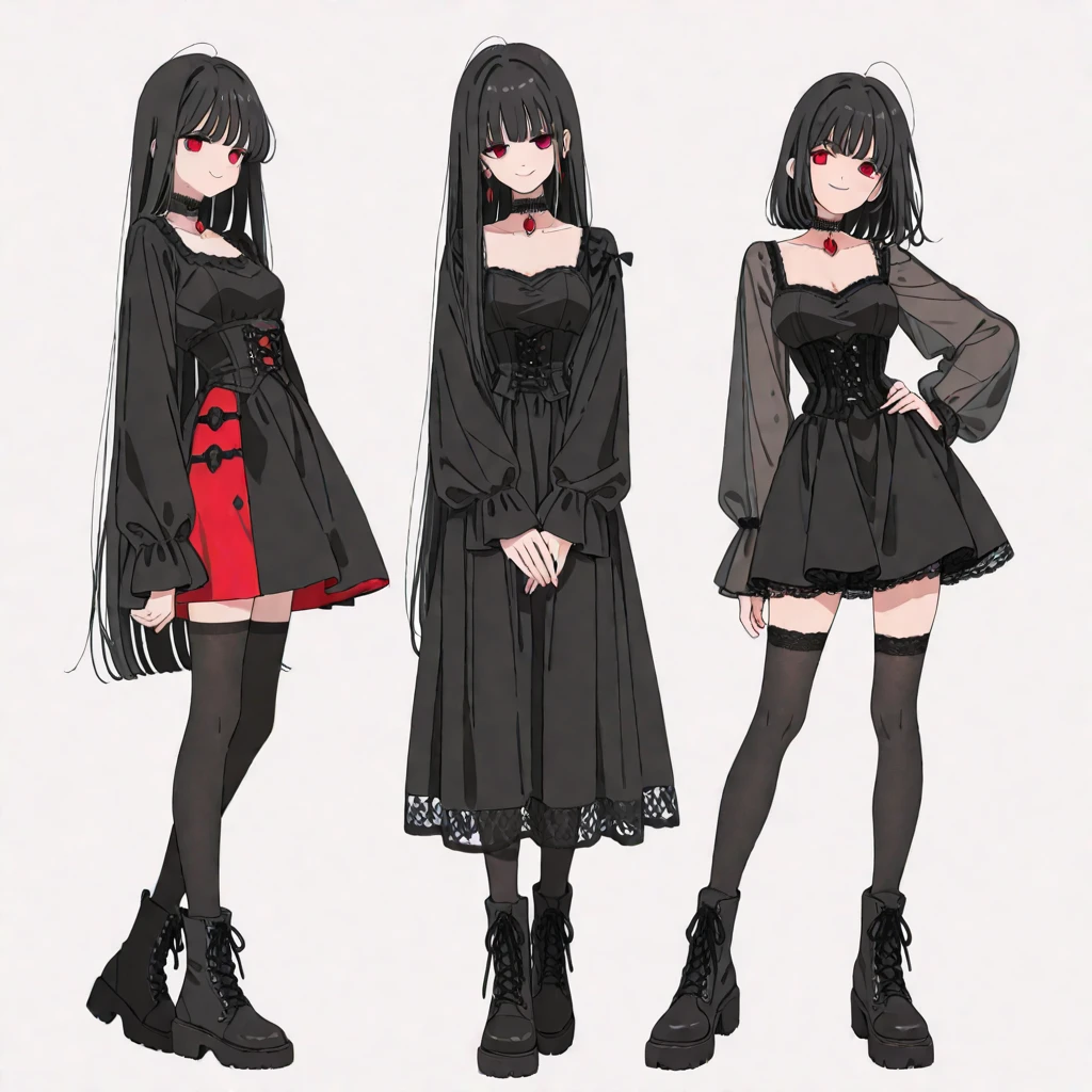 Close-up of three women in different costumes on white background, grunge style, grunge aesthetics, !!!, grunge aesthetics!!! (, sexy gloomy style, grunge aesthetic, grunge fashion, teen grunge punk rock, Y2K style, y 2 k style, punk style, this set style, gothic style, retro aesthetic, 90s style, retro look, stand-up.)