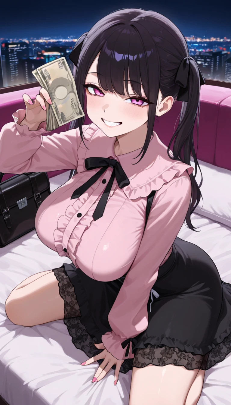 Put a banknote in your mouth、2 people、Stick your butt out、Seduce with the buttocks、おじさんとgirl、high school girl、Supporting communication、Get money from your uncle、Midnight、be closely watched by the elderly、Holding money in one hand、Laugh shyly、high school girl、Browsing Caution, 1boy and 1girl, In underwear、Back alley at night、teenager、Blazer Uniform、Beautiful woman、Very thick thighs、Very short skirt、Please lift up your skirt and show me your pants.、Spread your legs wide、Captivate the audience、Best image quality、High resolution、masterpiece、super high quality、Thick pubic hair、Have money in your hands、Light green lace panties、Very big ass、Very large breasts  、Blushing、4K quality、Wearing black pantyhose、Sweaty all over、Heavy breathing、{Highest quality}, {so beautiful}, {Very detailed}, {Best illustrations}, Browsing Caution, girl, 